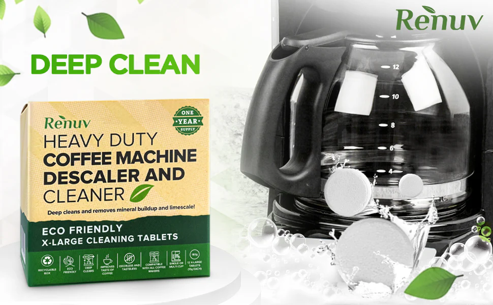 Renuv Coffee Machine Cleaner Descaler Tablets - Image 8